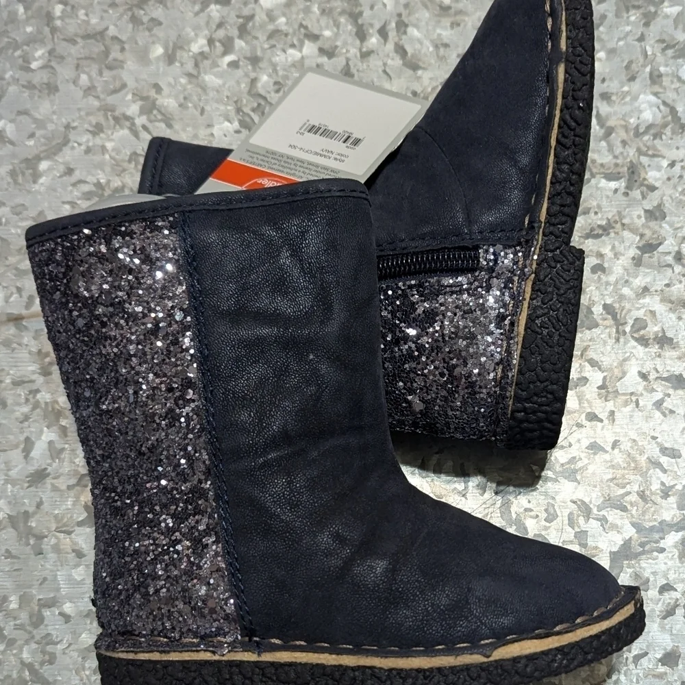 NWT New Carter's Size 7 Baby Toddler Boots Glitter Glitz